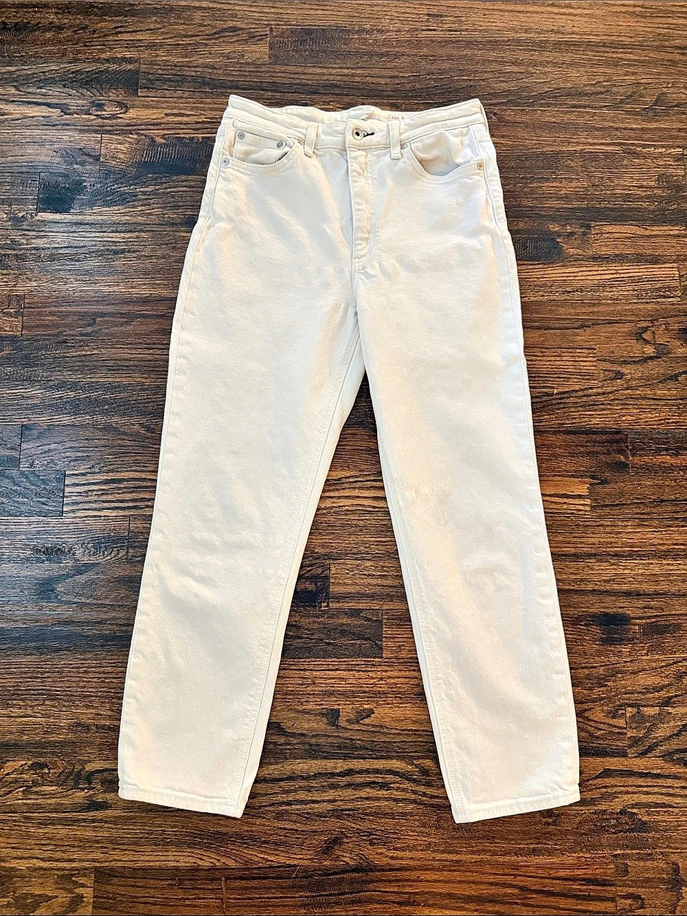 rag & bone Nina High-Rise Ankle Cigarette ecru denim size 27